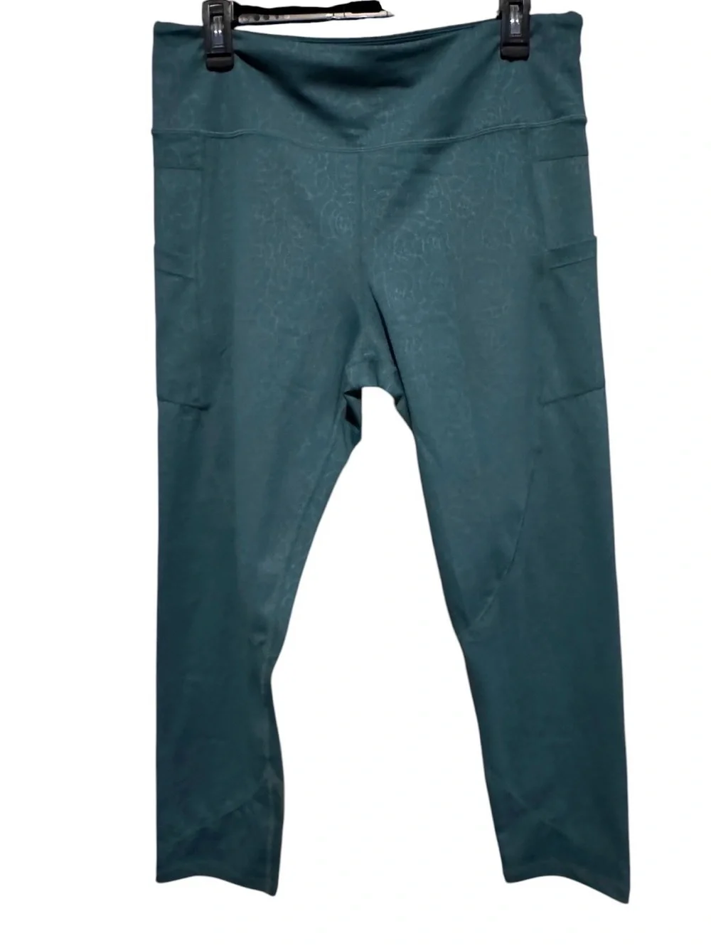 ZYIA Teal‎ Floral-Textured Leggings